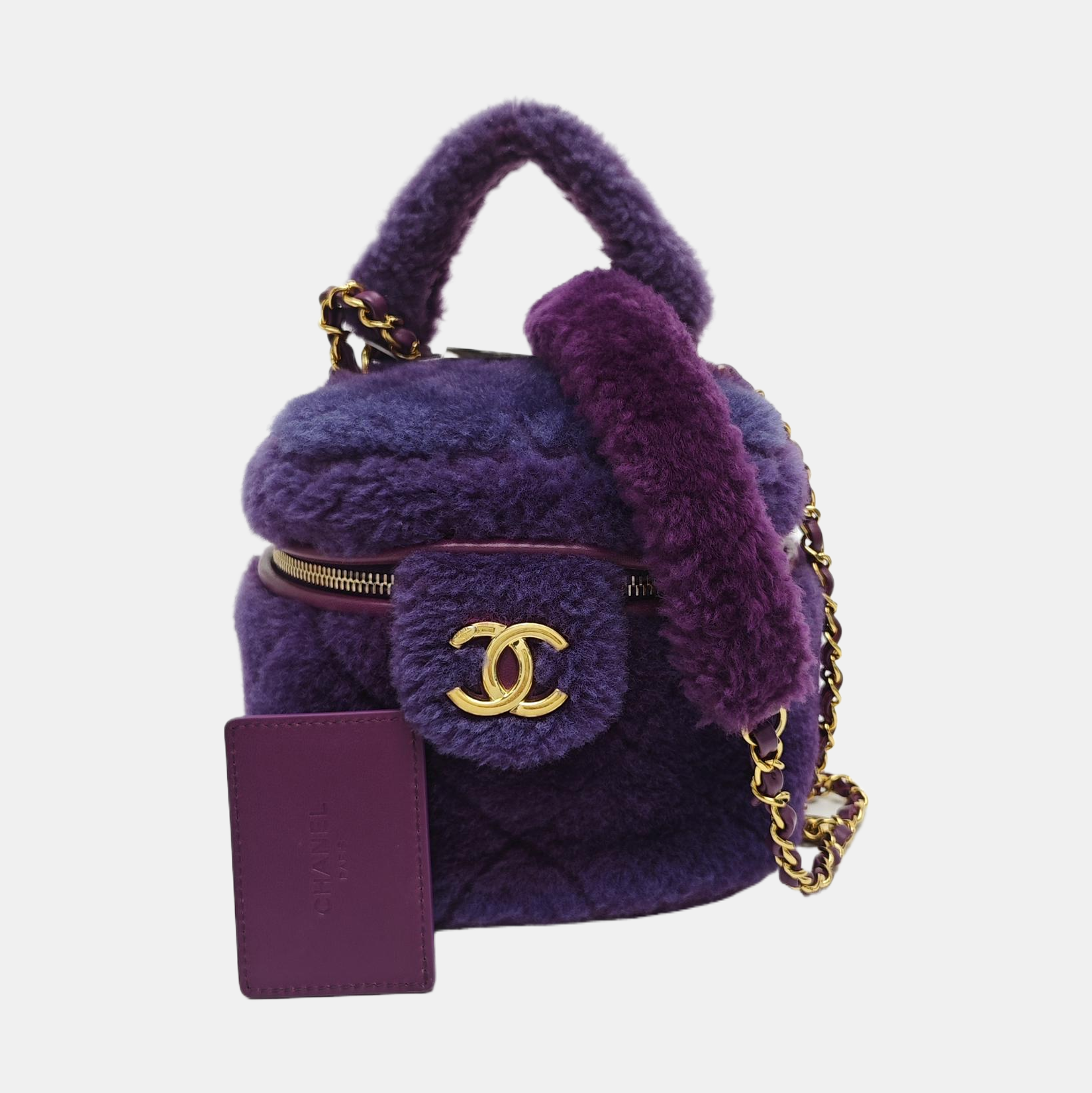 Fabric Shoulder Bag Purple