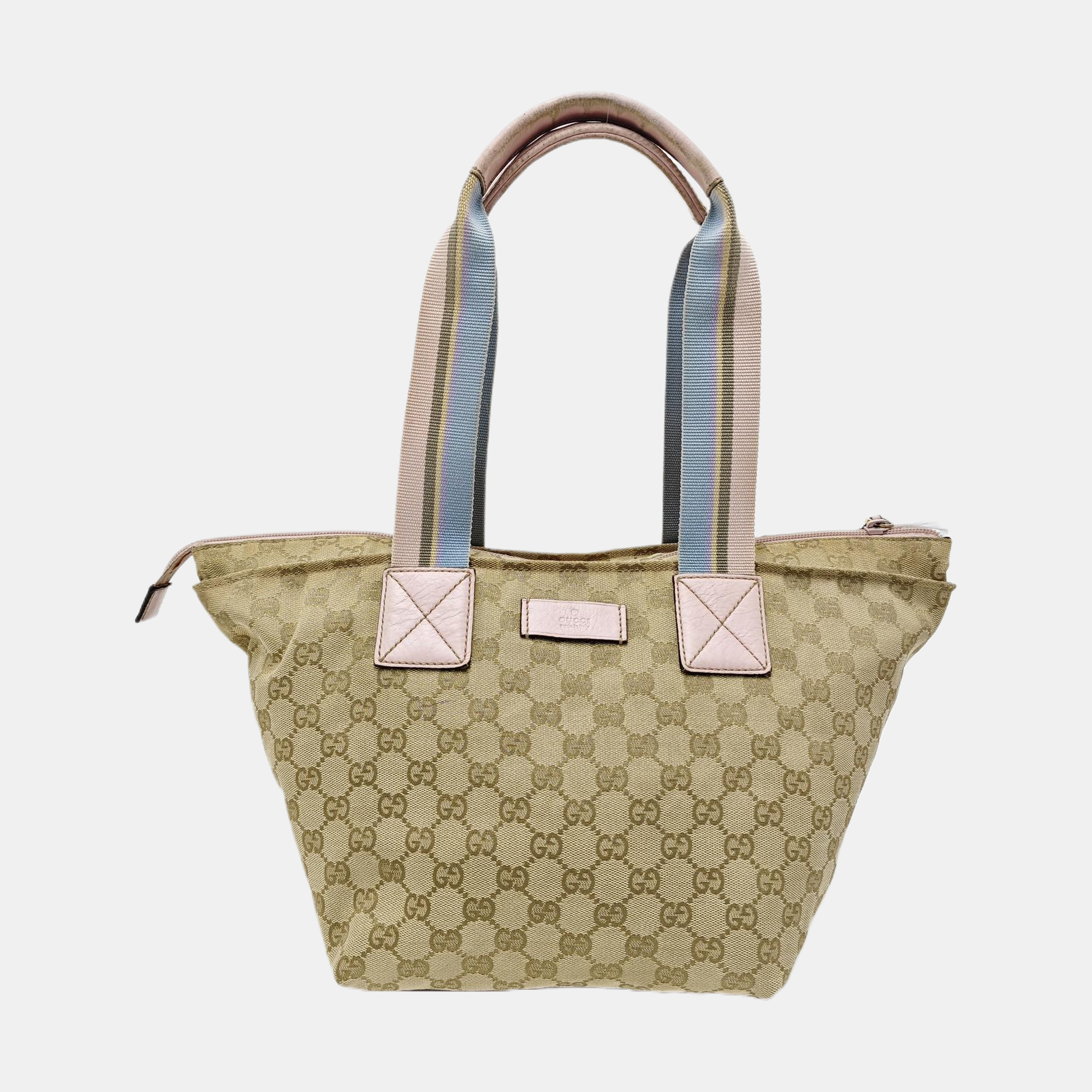 Monogram Canvas Tote Bag Beige
