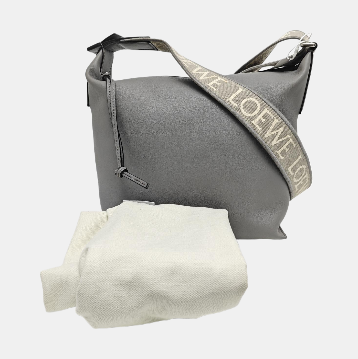 Calfskin Shoulder Bag Gray