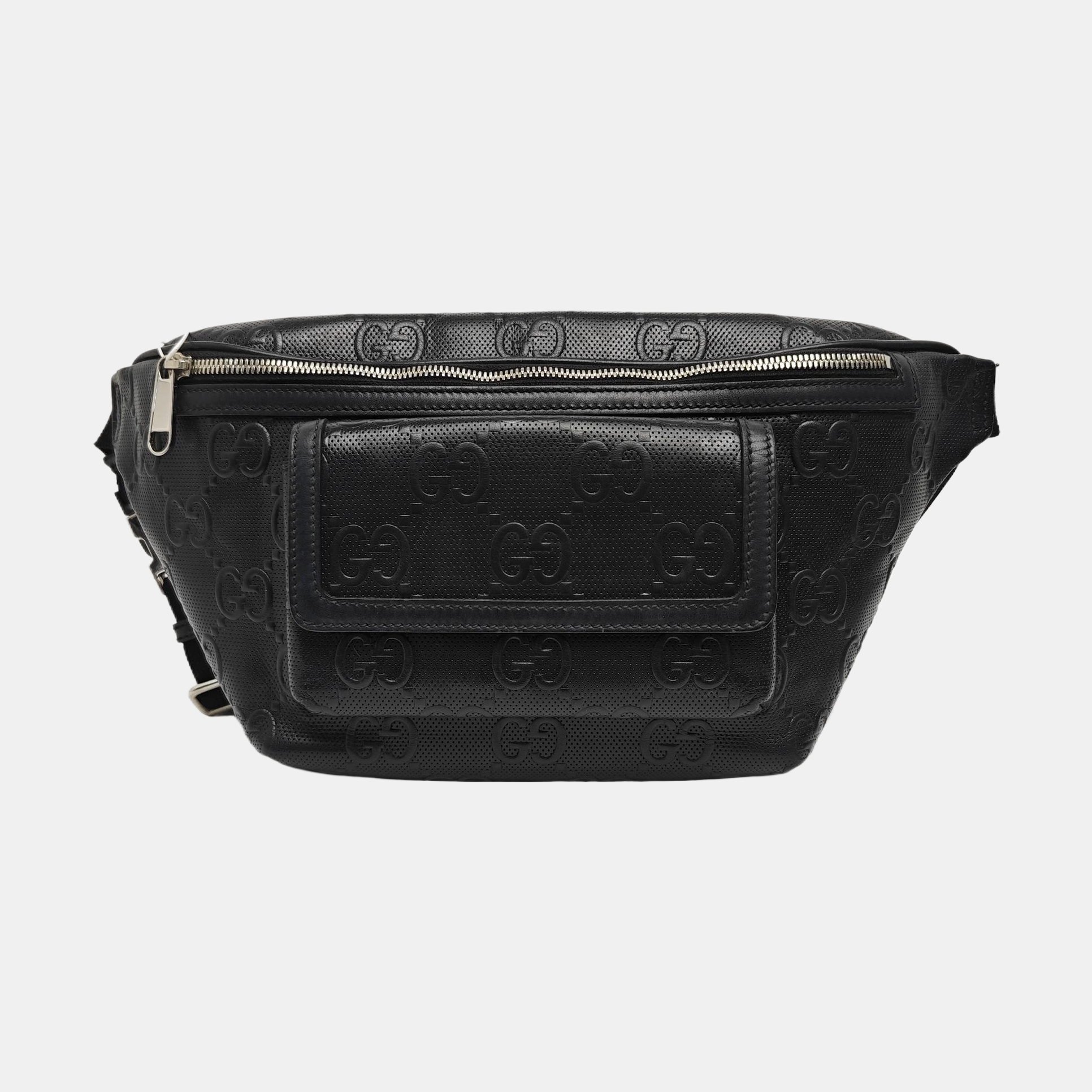 Monogram Calfskin Belt Bag Black