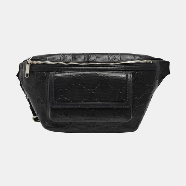 Monogram Calfskin Belt Bag Black