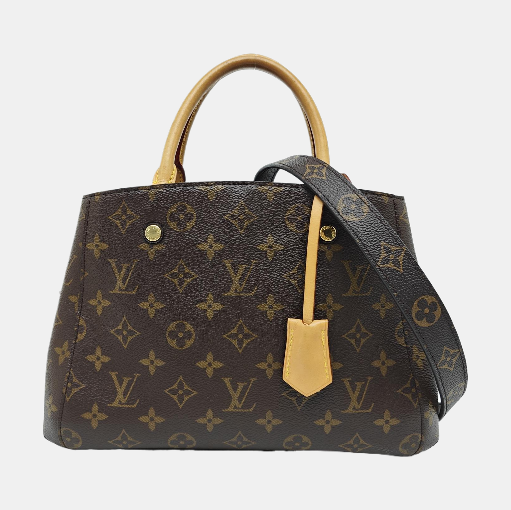 MONTAIGNE Monogram Coated Canvas Brown
