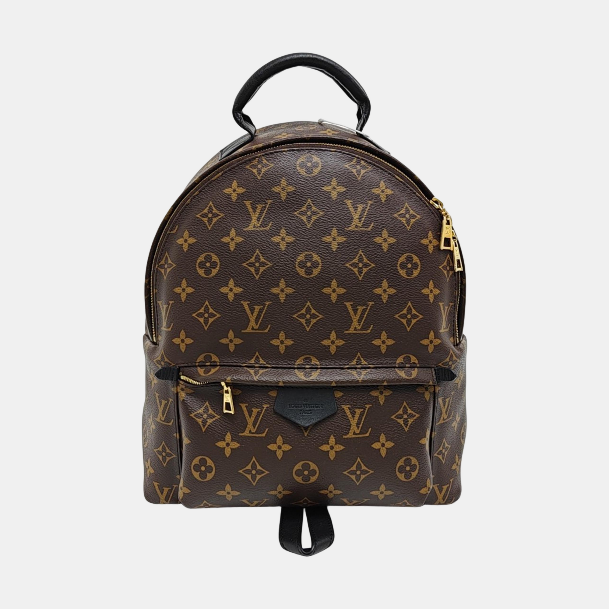 Monogram Coated Canvas Backpack Brown