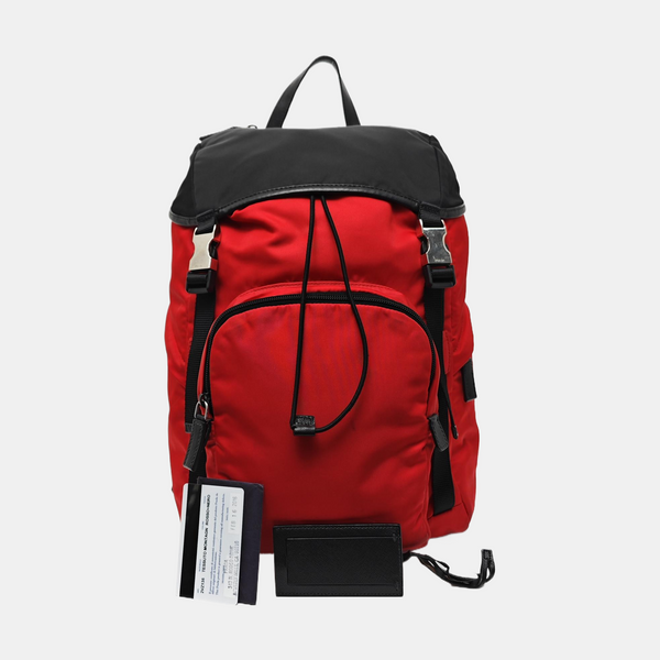 Nylon Backpack Red