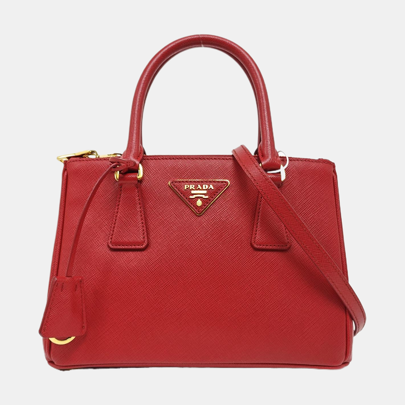 Galleria Small Saffiano Calfskin Red