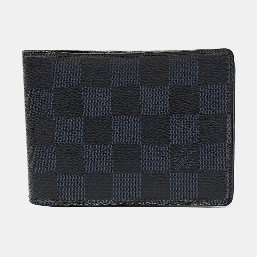 SLENDER Damier Coated Canvas Blue Wallet