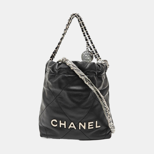 CHANEL 22 Mini Quilted Calfskin Black