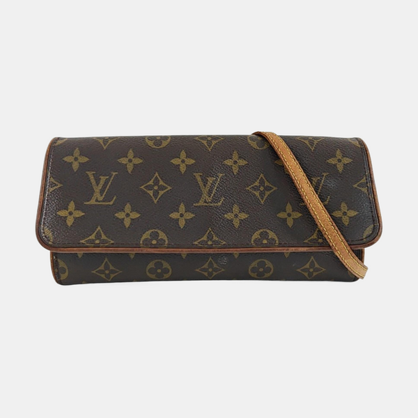 TWIN GM Monogram Coated Canvas Brown
