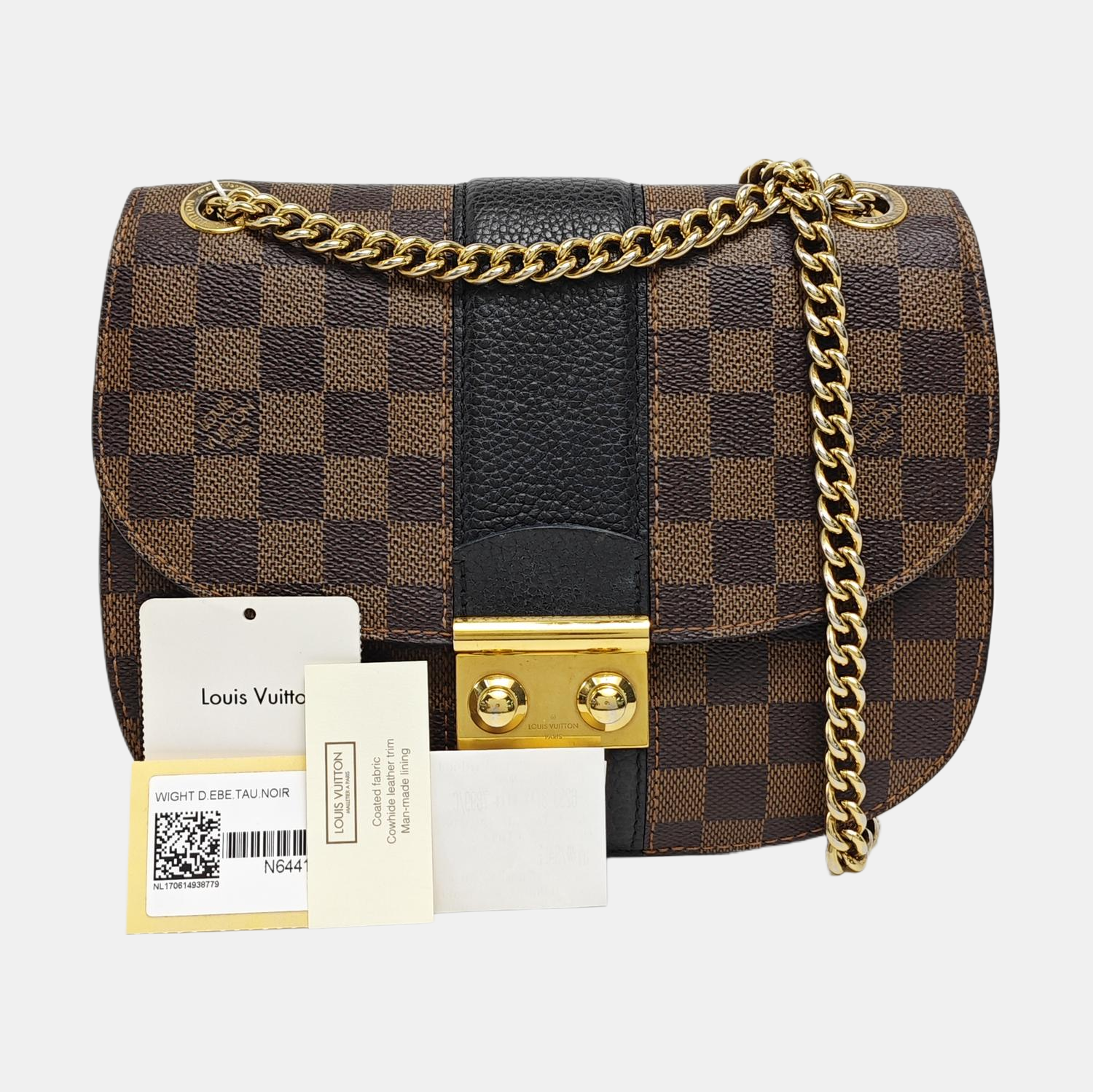 WIGHT Damier Ebene Coated Canvas Brown