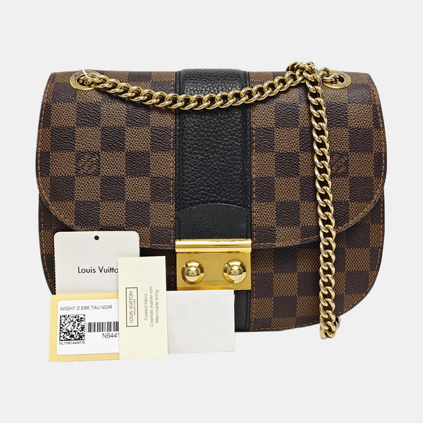 WIGHT Damier Ebene Coated Canvas Brown