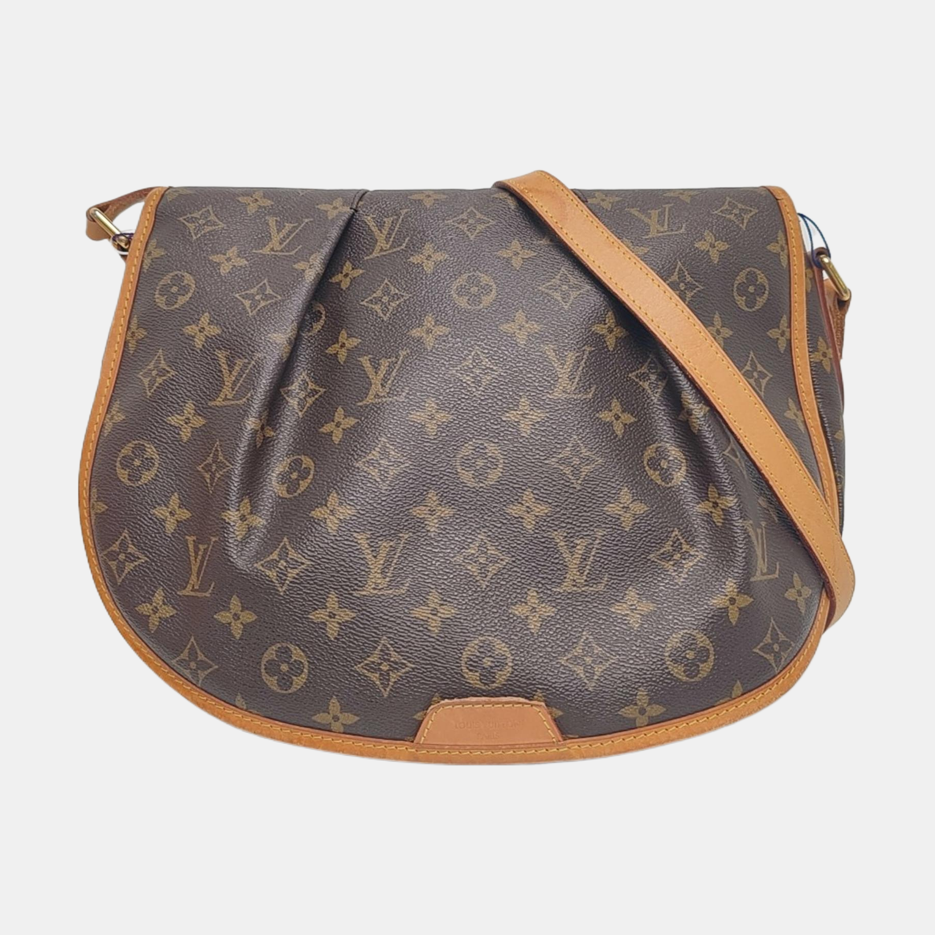 MENILMONTANT MM Monogram Coated Canvas Brown