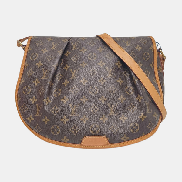 MENILMONTANT MM Monogram Coated Canvas Brown