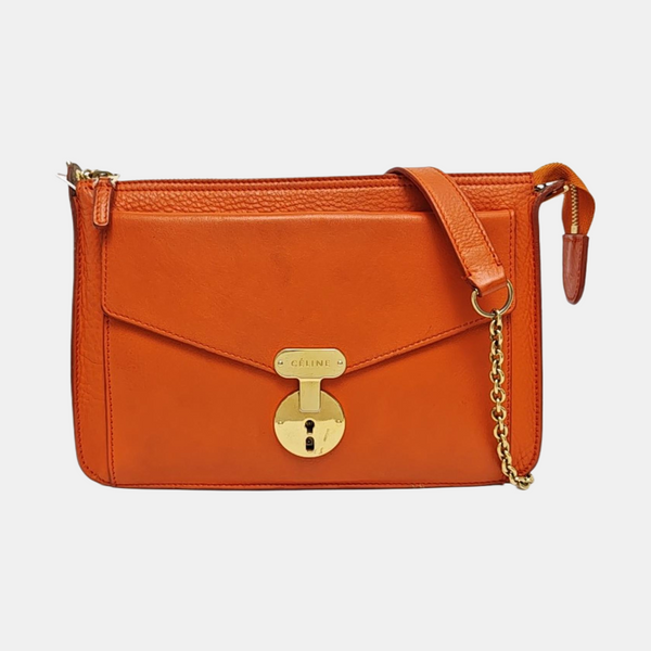 Calfskin Crossbody Bag Orange