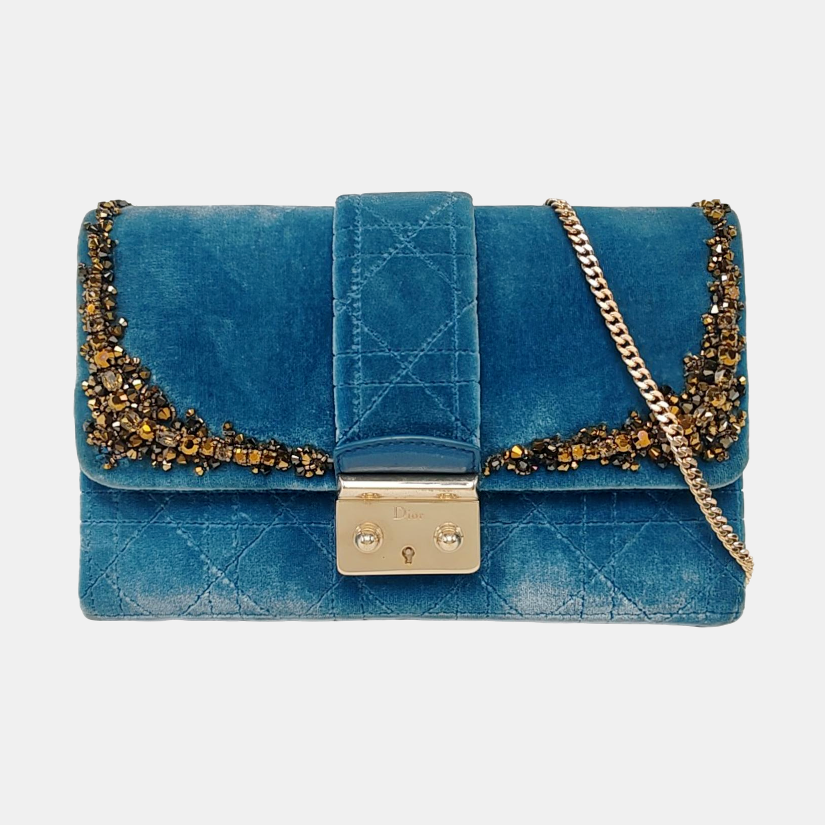 Miss Dior Cannage Velvet Blue
