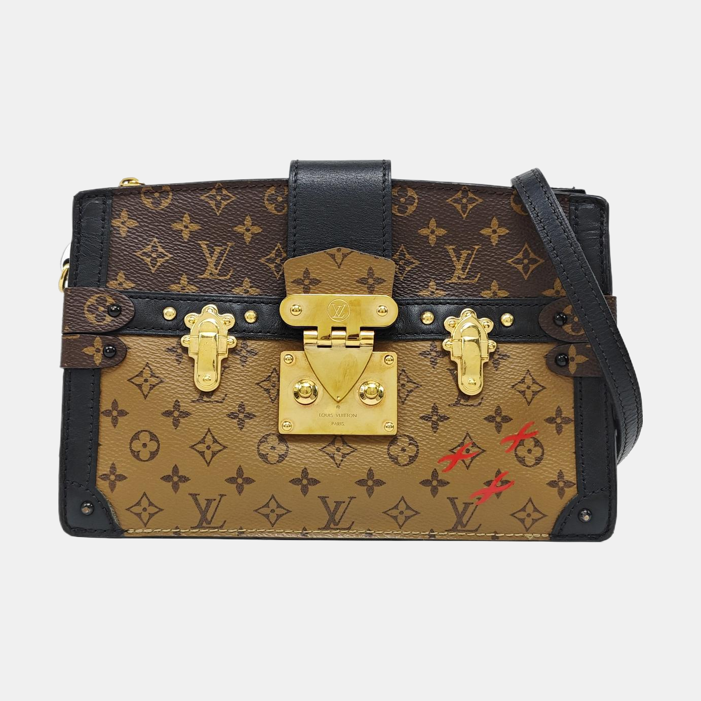 TRUNK Monogram Coated Canvas Brown