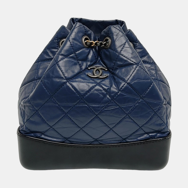 GABRIELLE Small Quilted Calfskin Blue