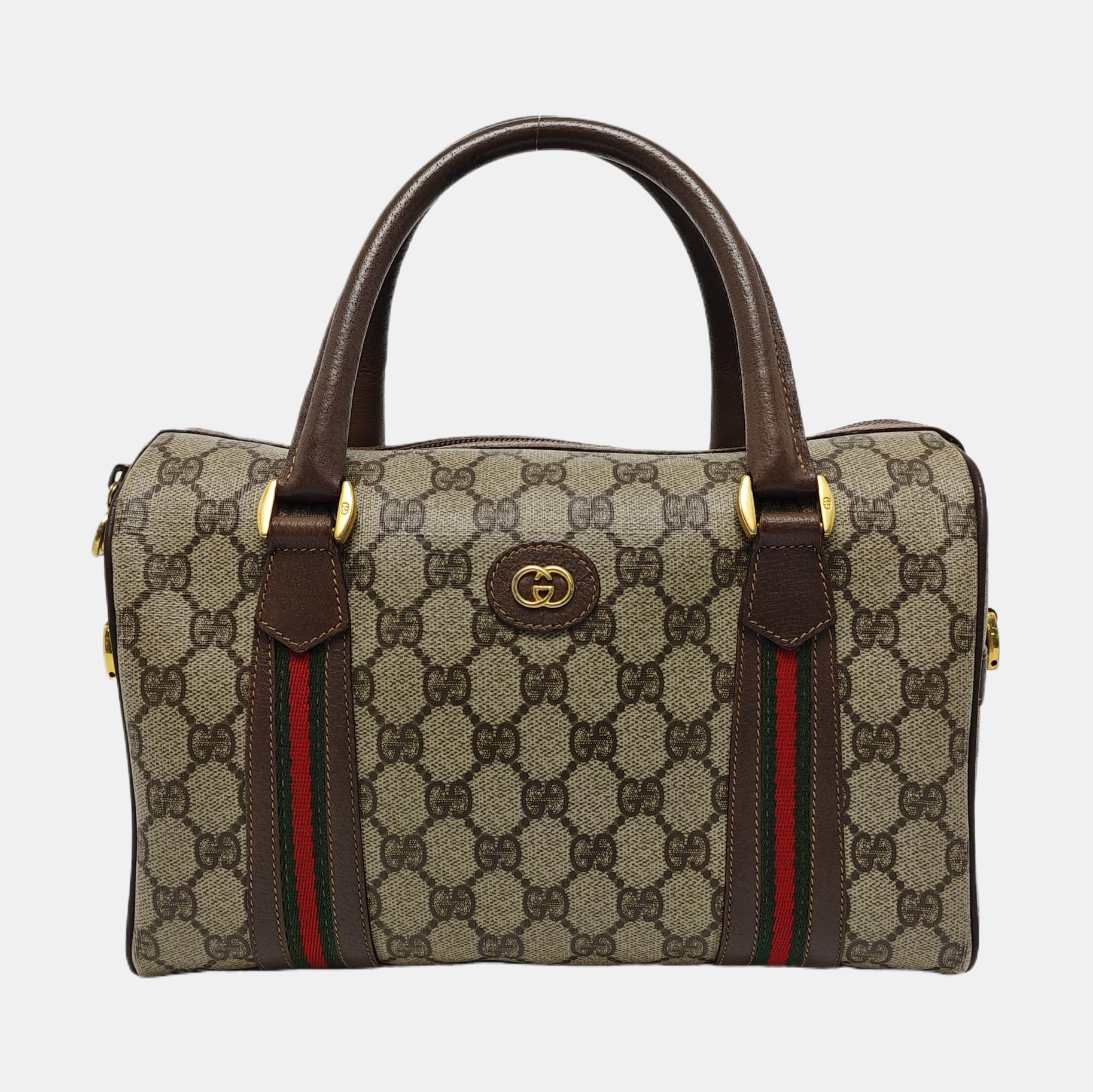 Monogram Coated Canvas Top Handle Bag Beige