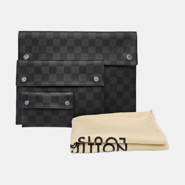 ALPHA Damier Graphite Coated Canvas Gray