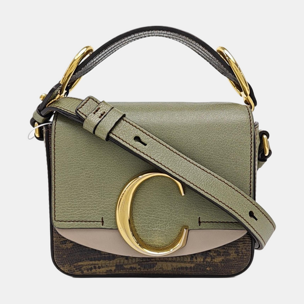 Chloé C Mini Calfskin Green