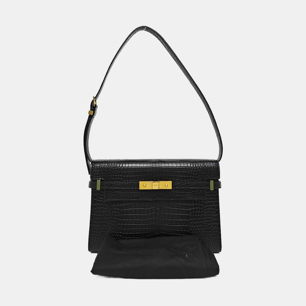 MANHATTAN Medium Calfskin Black