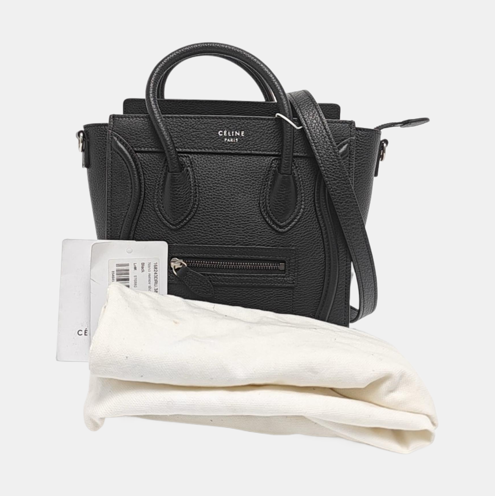 LUGGAGE Nano Calfskin Black