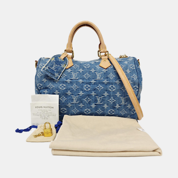 SPEEDY SOFT 30 Monogram Denim Blue