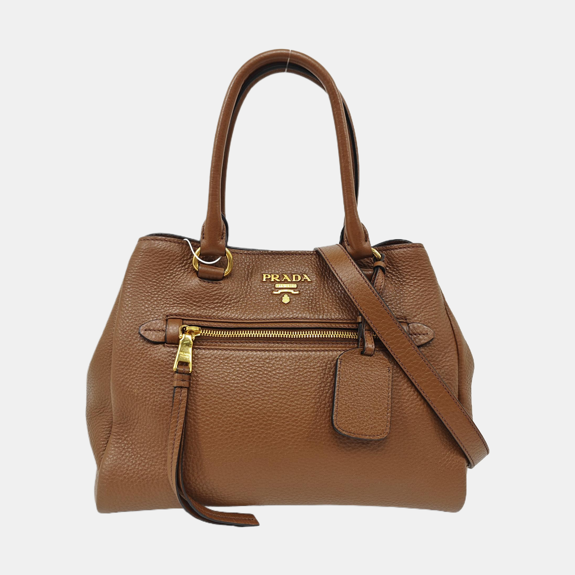 Calfskin Shoulder Bag Brown