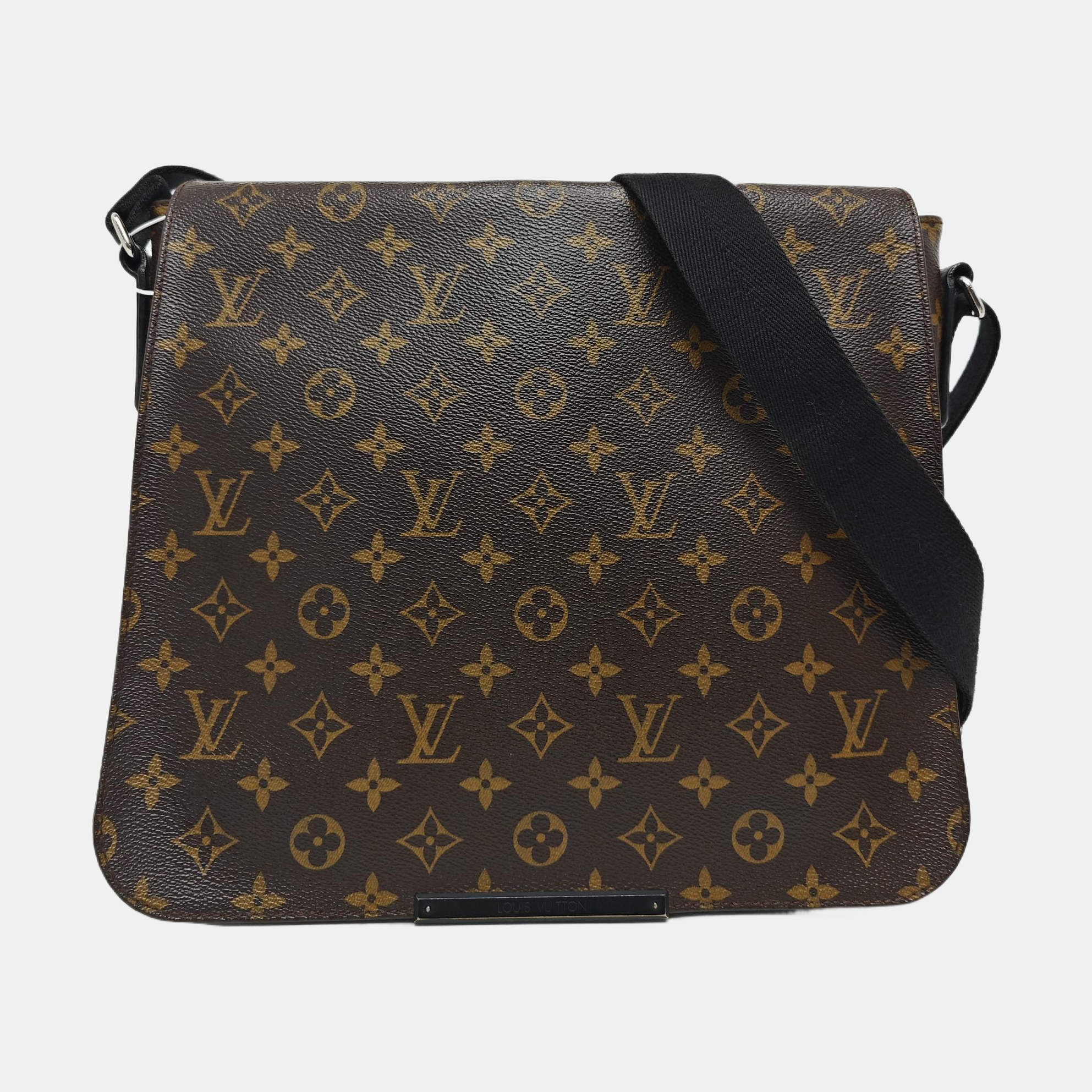 DISTRICT MM Monogram Coated Canvas Brown