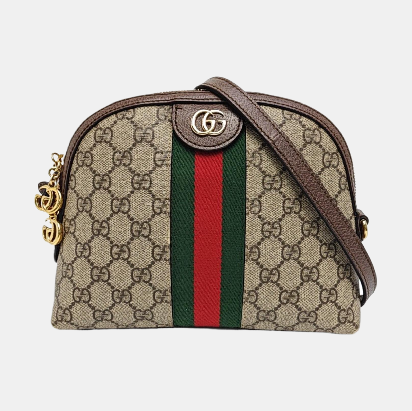 Ophidia Small Monogram Lona Revestida Beige