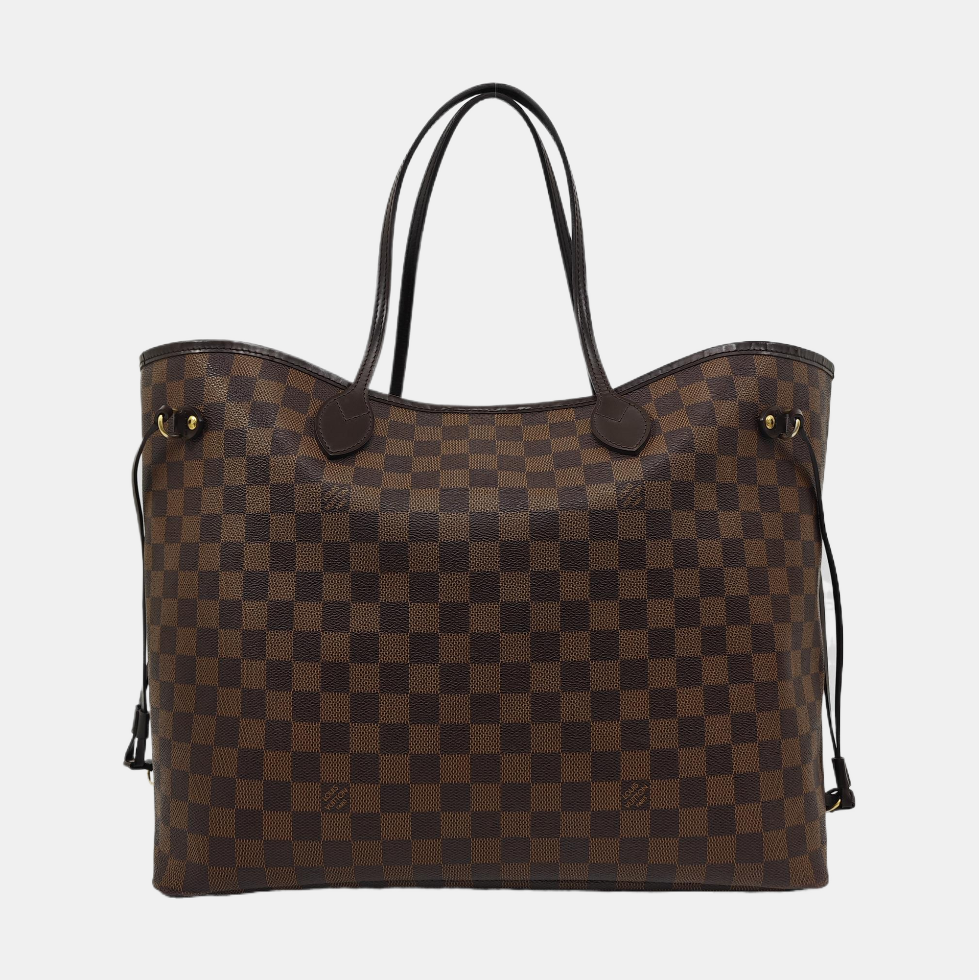 NEVERFULL GM Damier Ebene Coated Canvas Brown