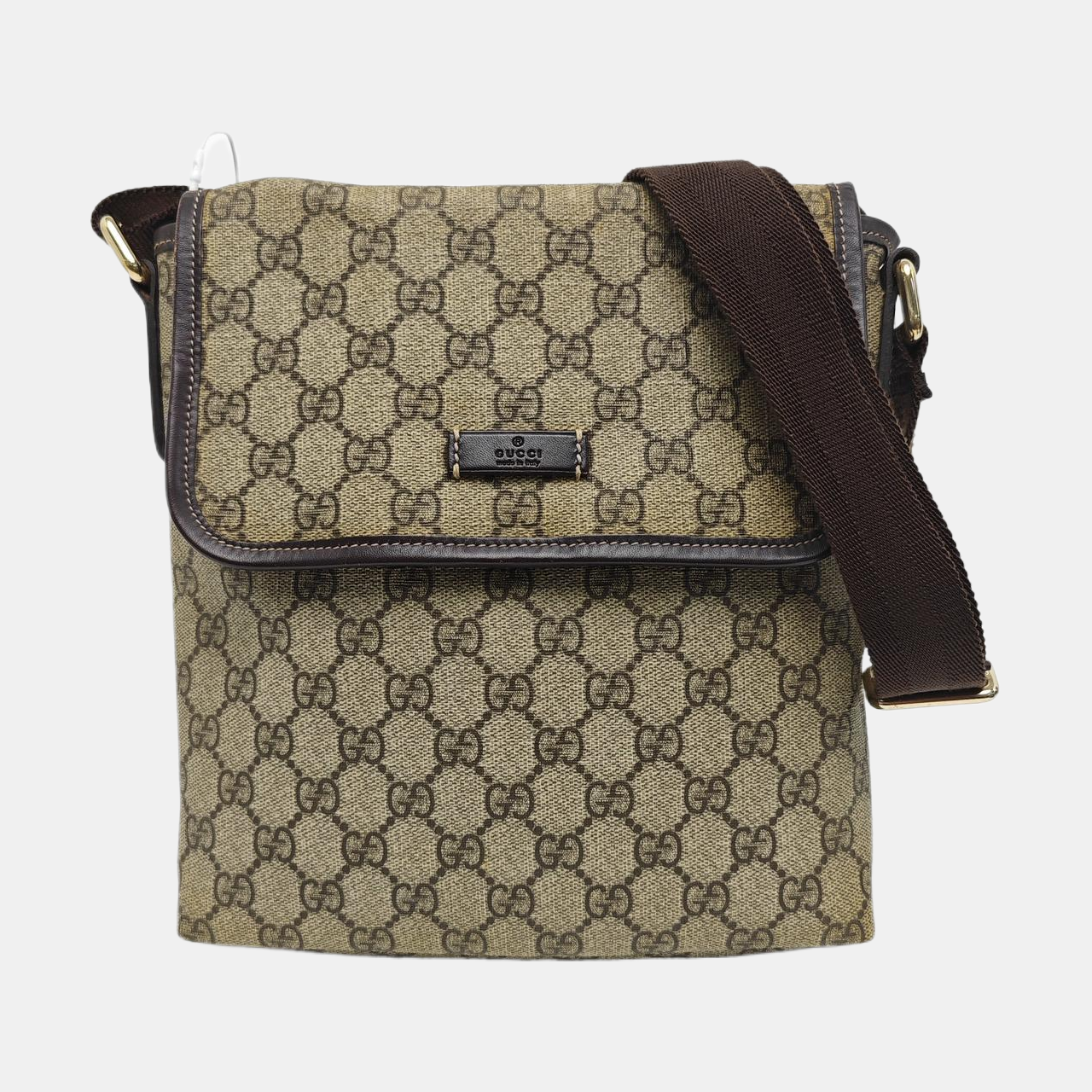 Monogram Coated Canvas Shoulder Bag Beige