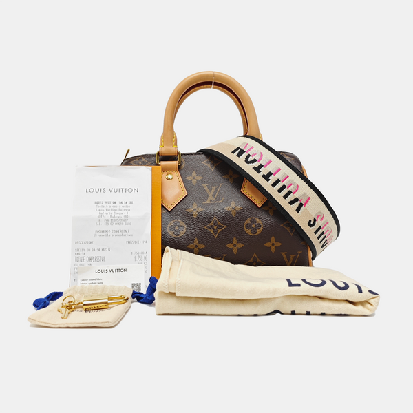 SPEEDY 20 Monogram Coated Canvas Brown