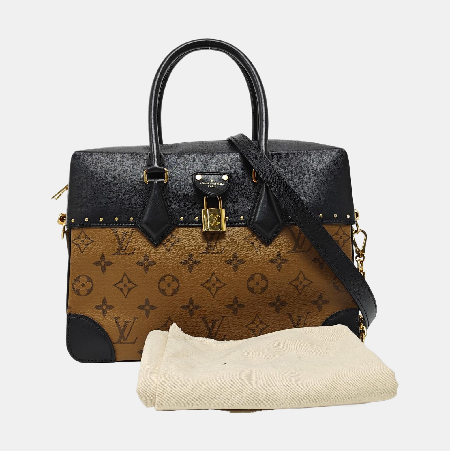 PETITE MALLE Monogram Coated Canvas Brown