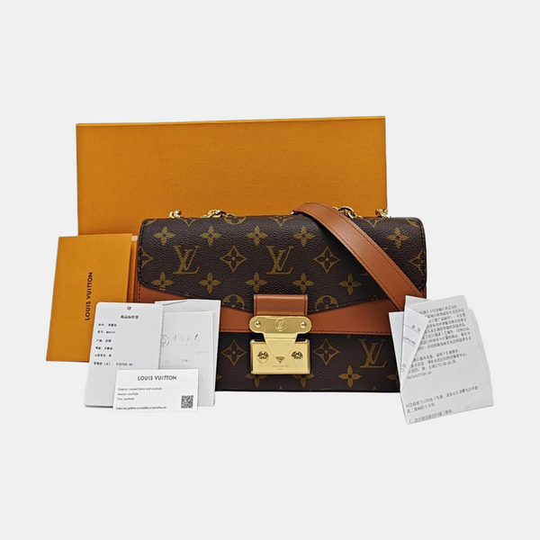 MARCEAU Monogram Coated Canvas Brown