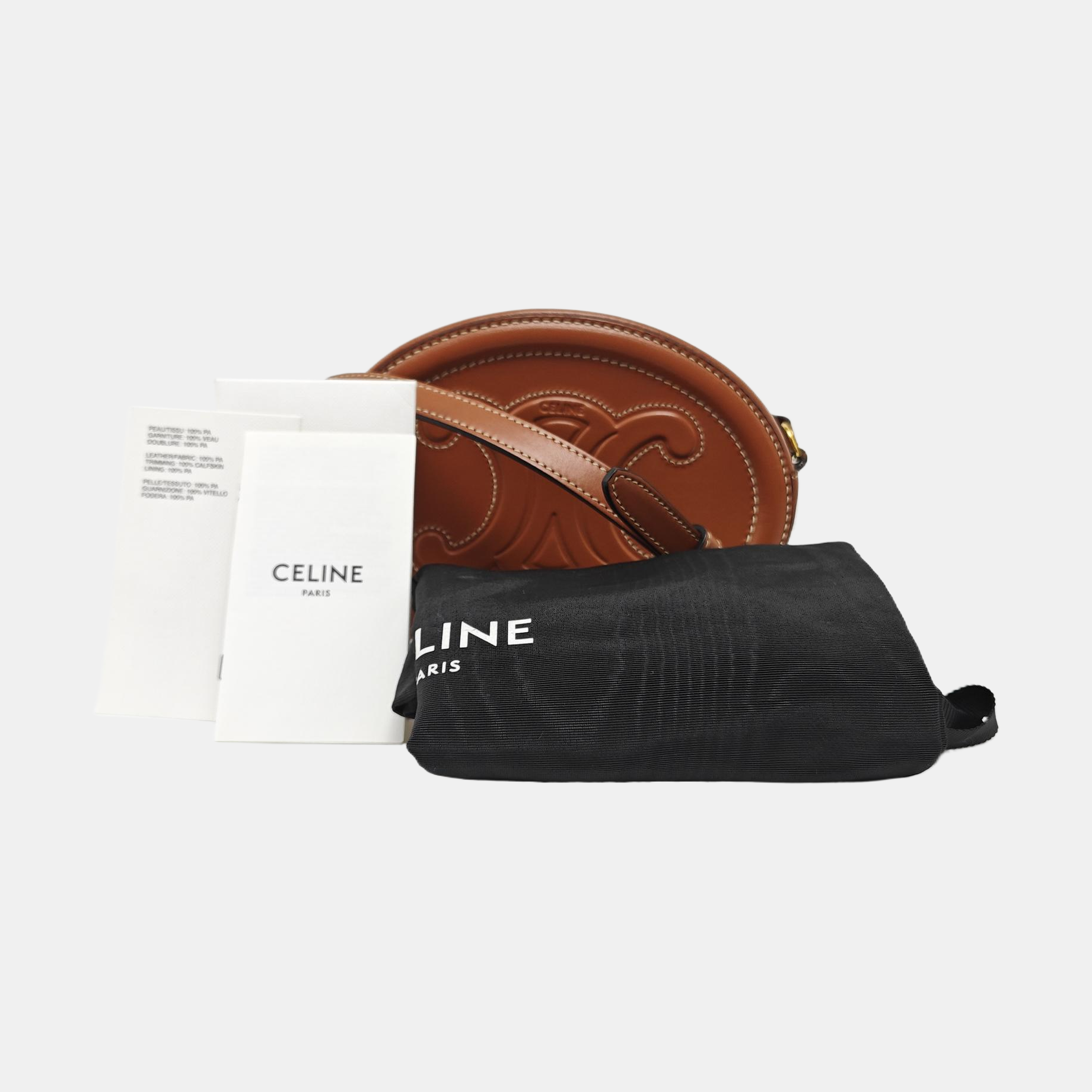 TRIOMPHE Small Calfskin Brown