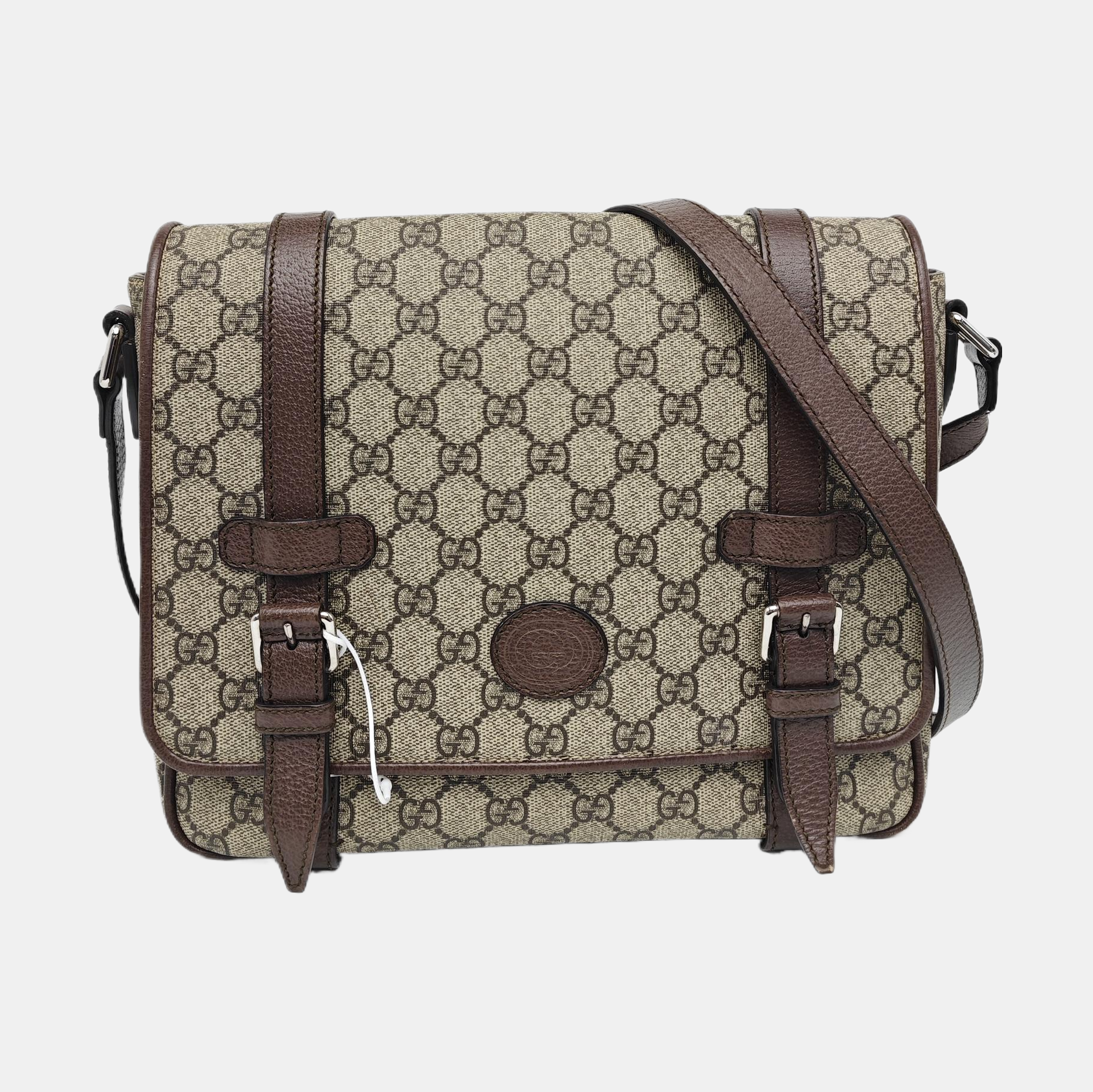 Monogram Coated Canvas Shoulder Bag Brown