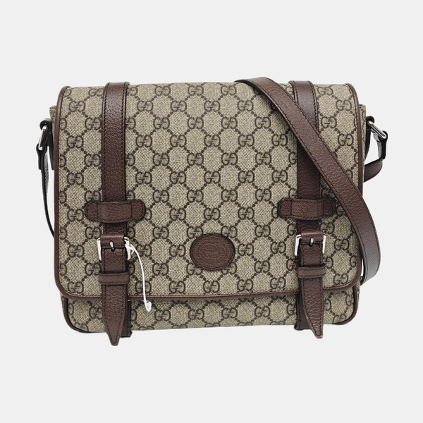 Monogram Coated Canvas Shoulder Bag Brown