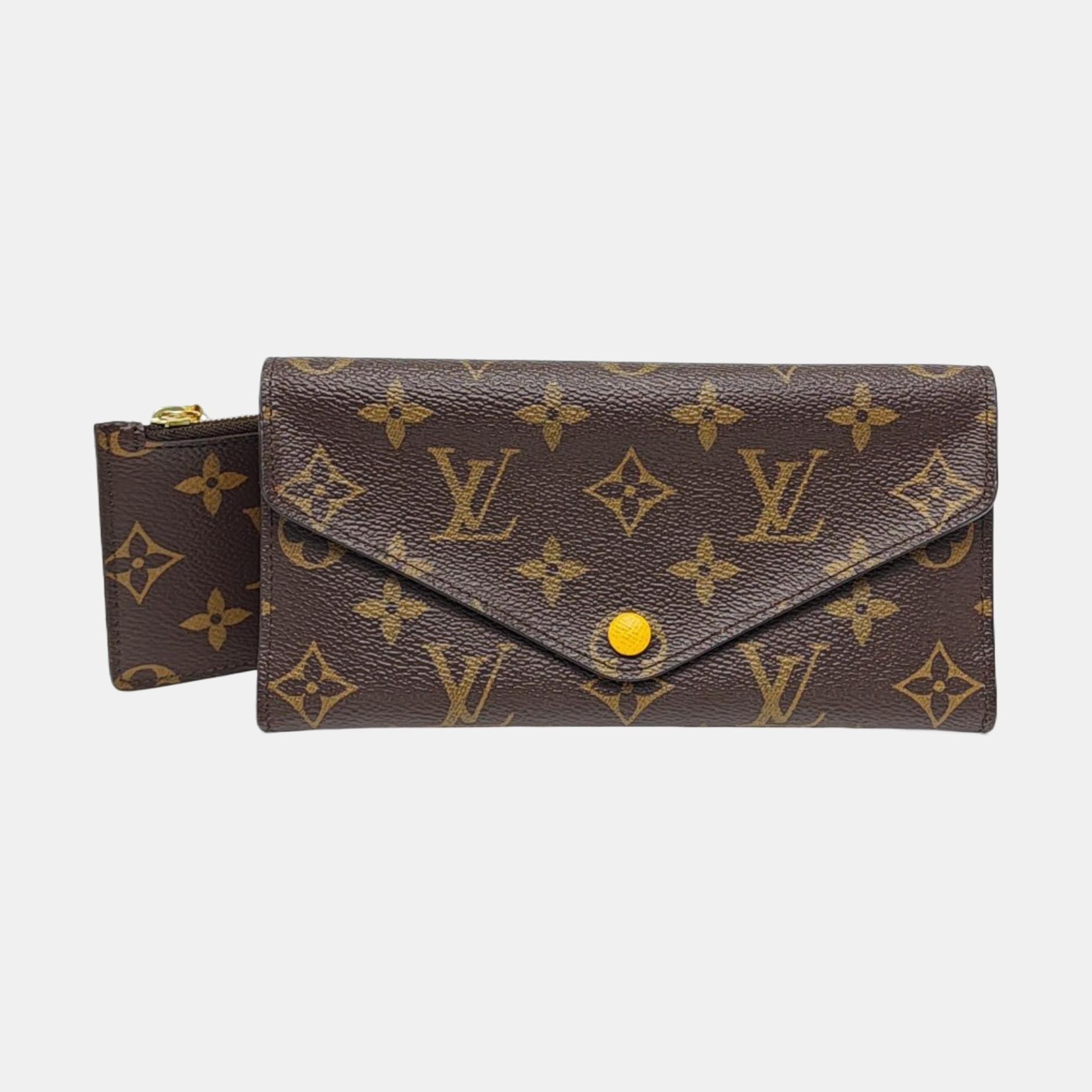 JOSÉPHINE Monogram Coated Canvas Brown Wallet