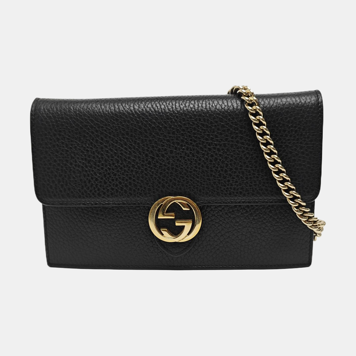 Interlocking G Small Calfskin Black
