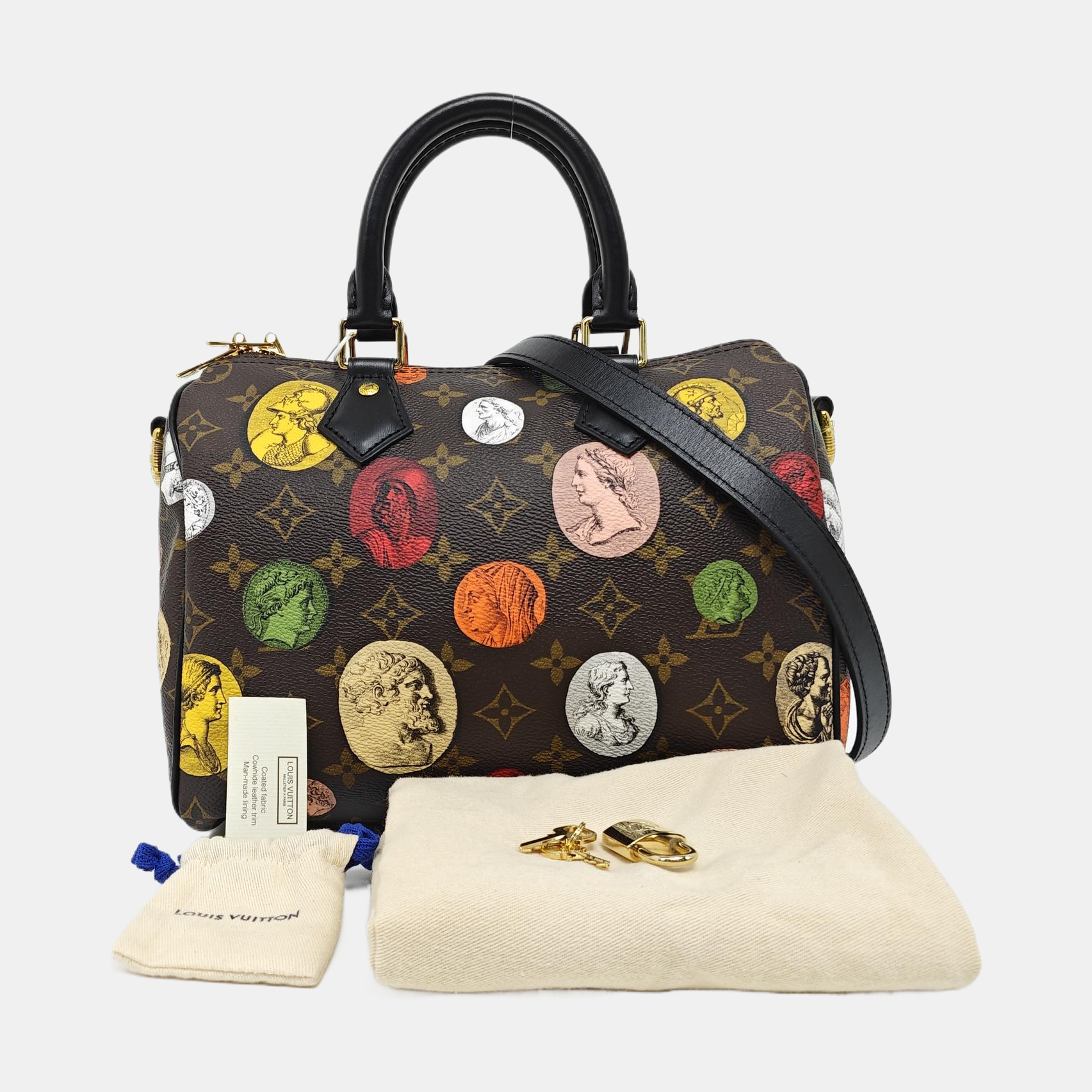 SPEEDY 25 Monogram Coated Canvas Brown