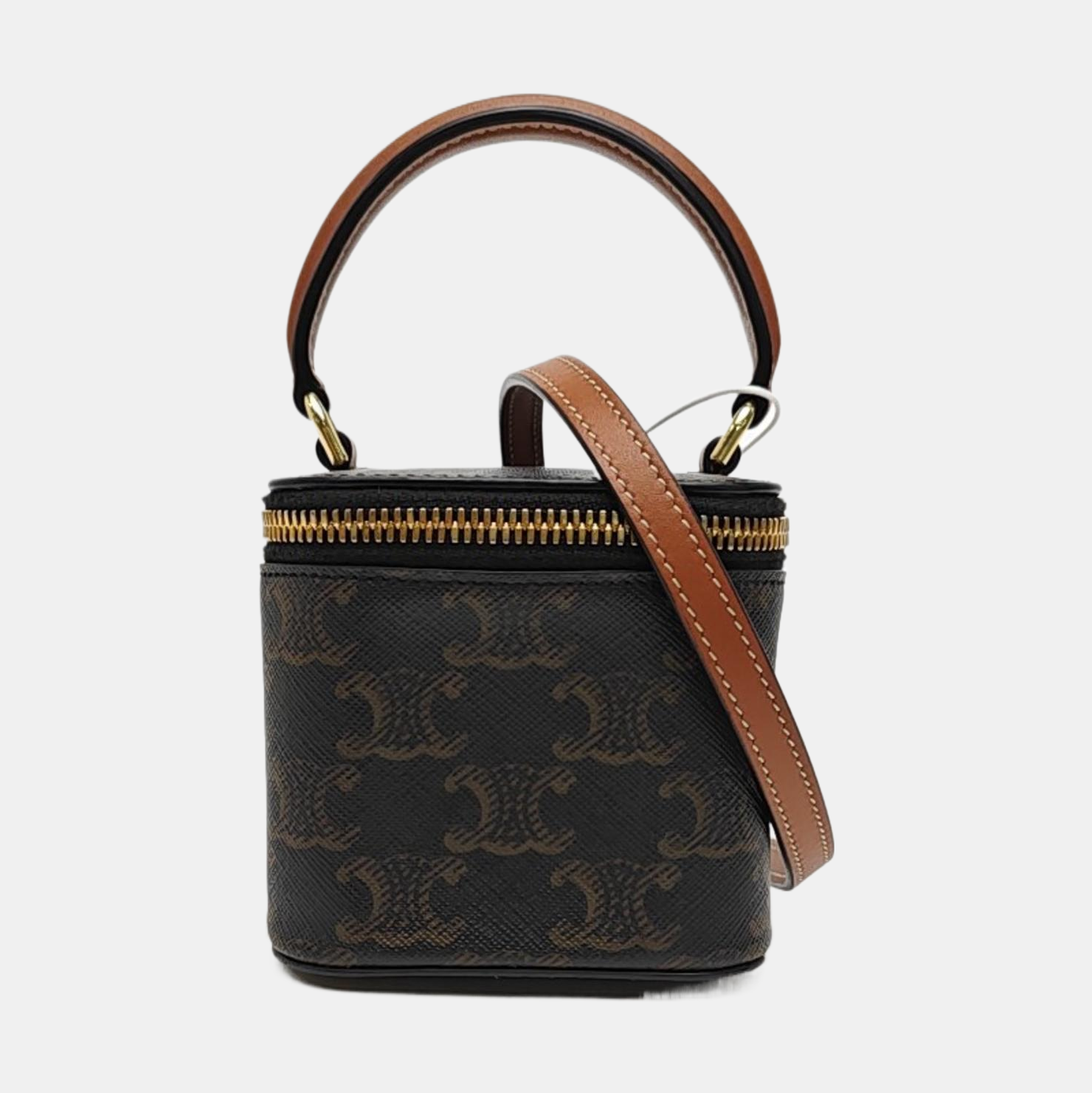 Coated Canvas Shoulder Bag Black