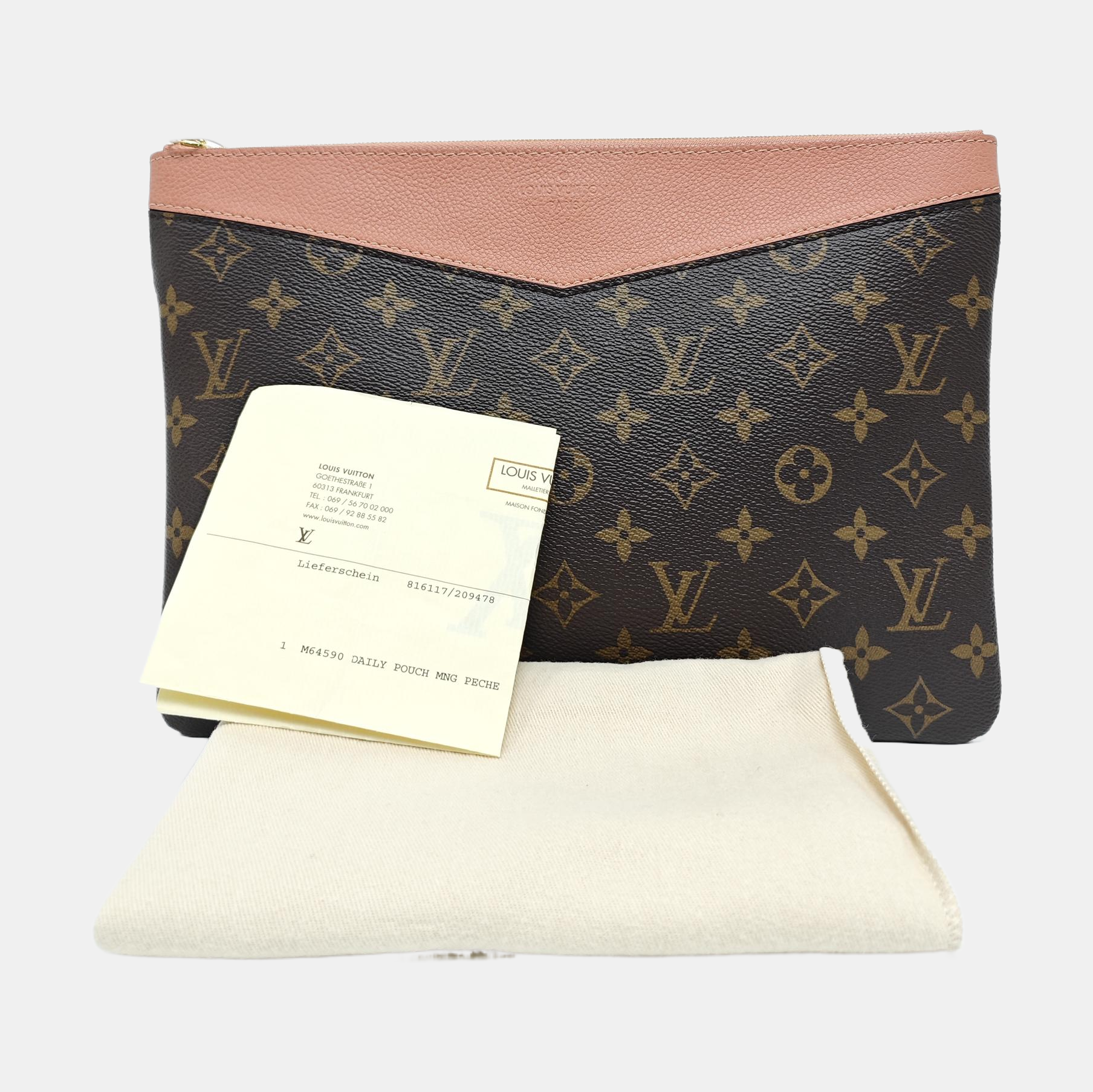 DAILY Monogram Coated Canvas Brown