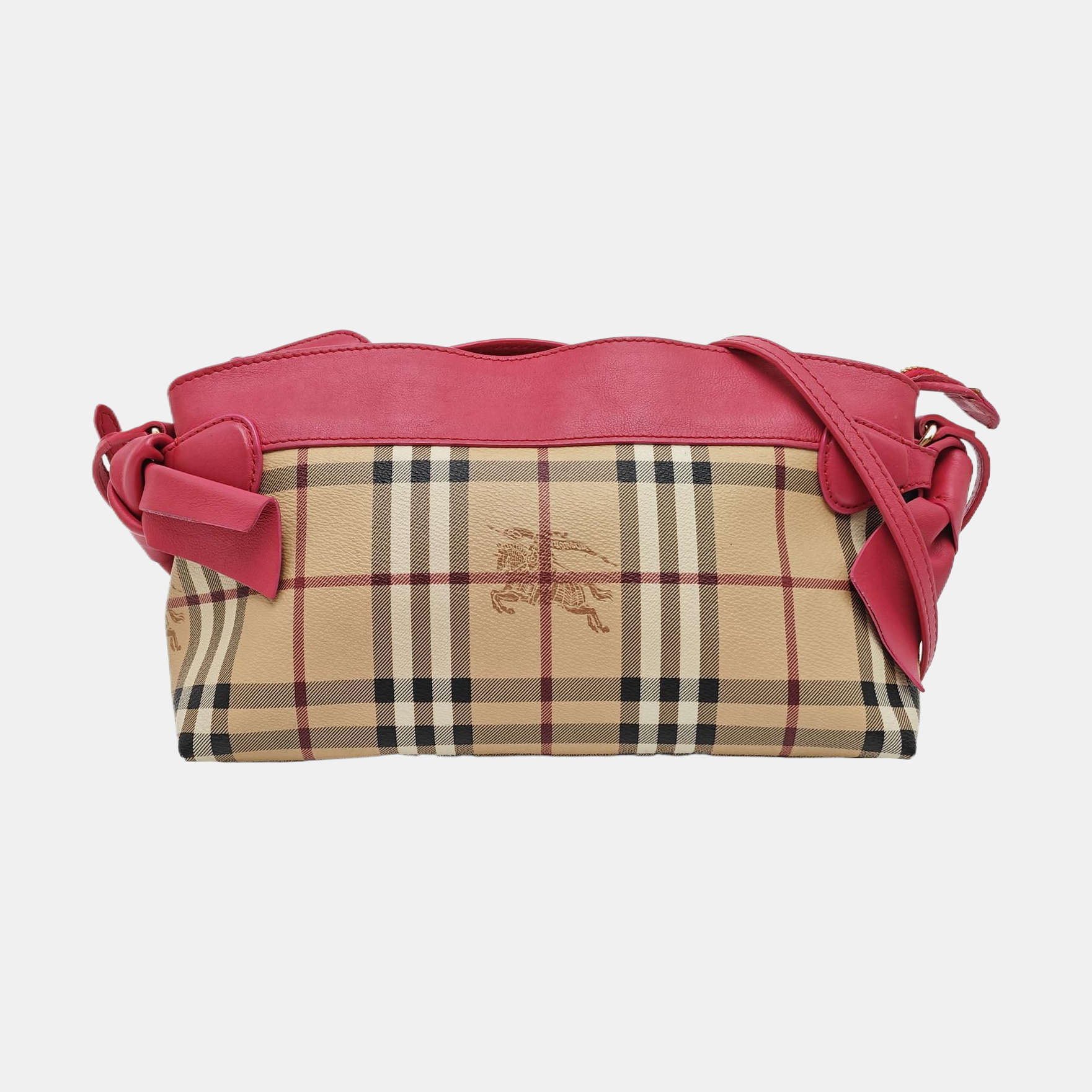 Coated Canvas Crossbody Bag Beige