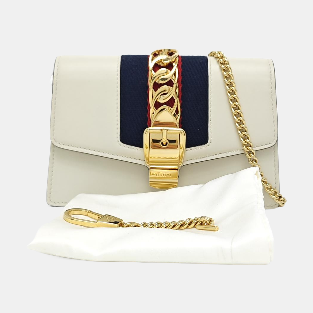 Sylvie Super Mini Calfskin White