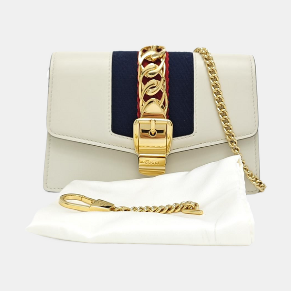 Sylvie Super Mini Calfskin White