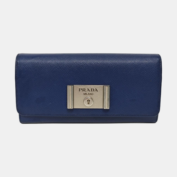 Saffiano Calfskin Wallet Blue