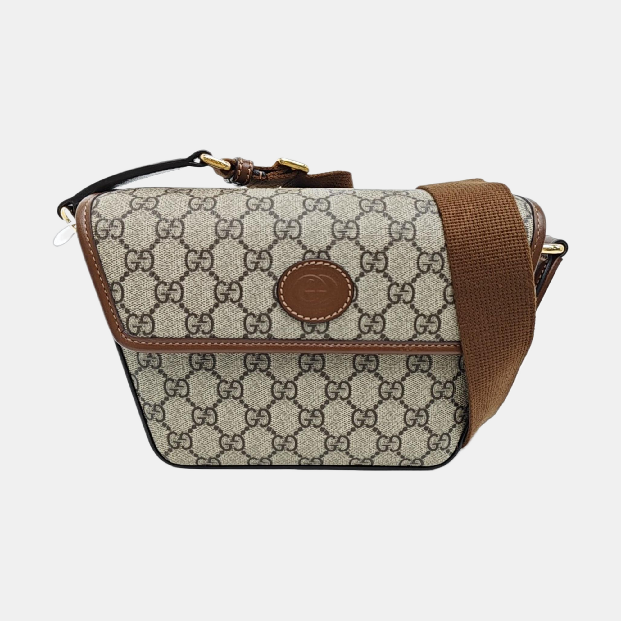 Monogram Coated Canvas Shoulder Bag Beige