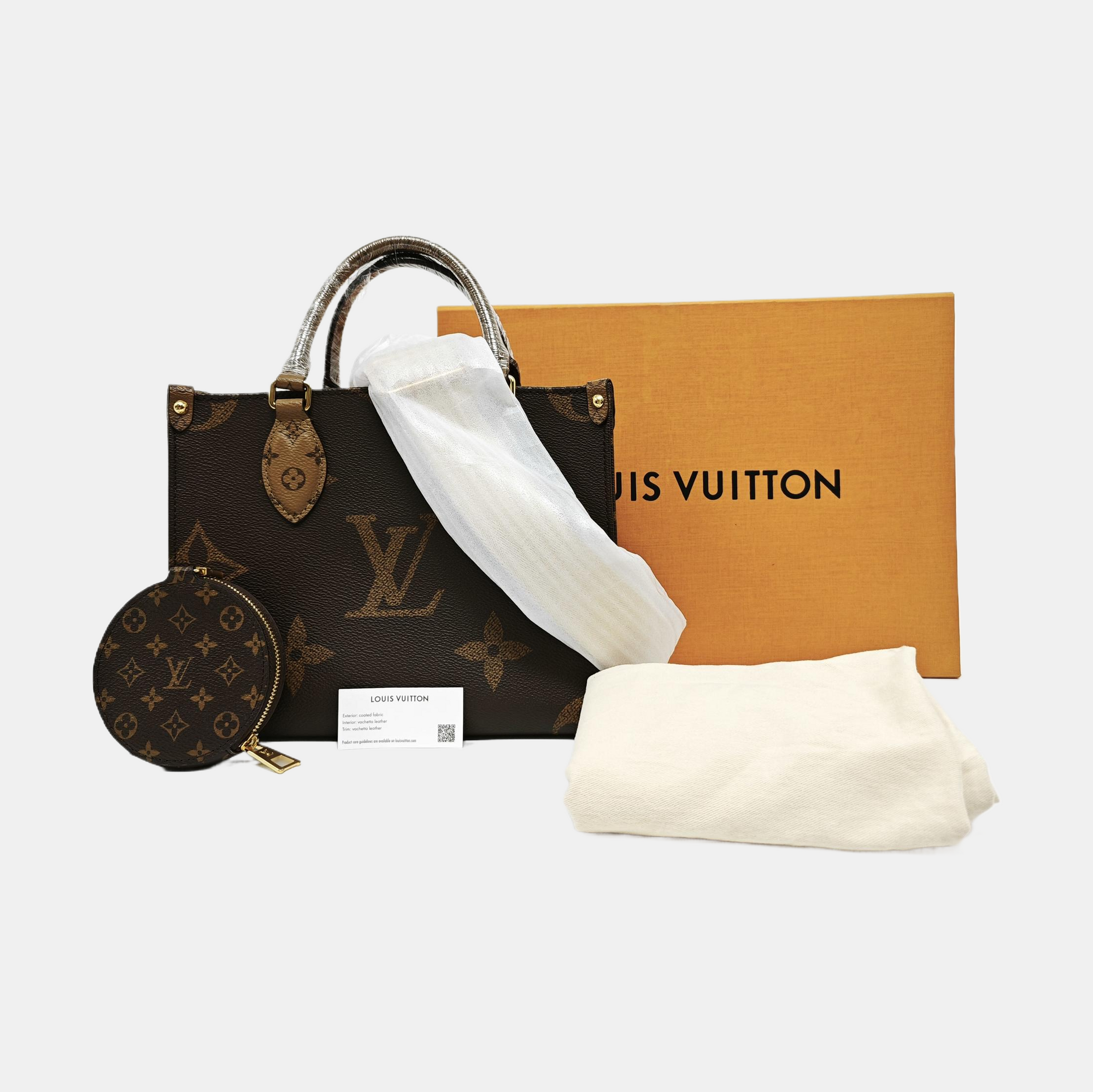 ONTHEGO PM Monogram Coated Canvas Brown