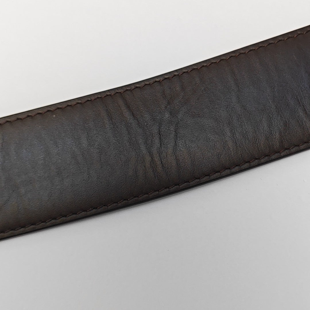 Coated Canvas Belt Brown