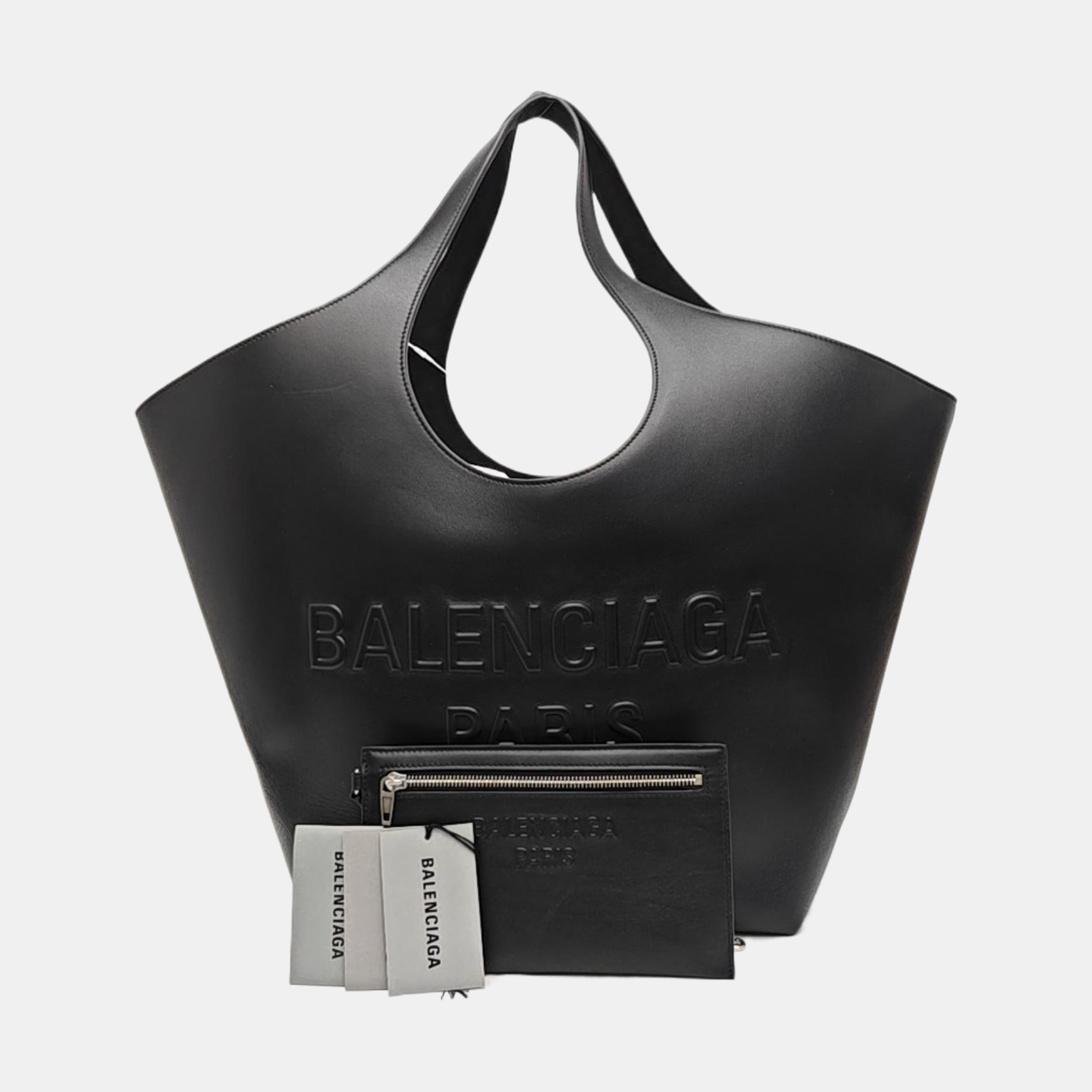 Calfskin Top Handle Bag Black